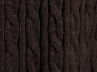 Джемпер поло с косами, Коричневый