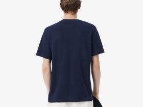 Мужская хлопковая футболка Lacoste из смеси льна