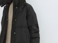 Пуховик с натуральным утеплителем, Черный