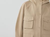 Куртка оверсайз на кулиске, Бежевый