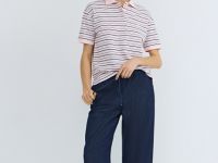 Тонкие прямые джинсы с эластичным поясом, Синий