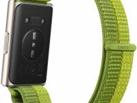 Умные часы HUAWEI Band 11 Pro серебристые, с зелёным ремешком