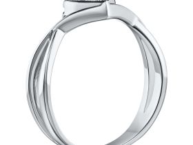 Классическое кольцо из белого золота с бриллиантом э0901кц04200817