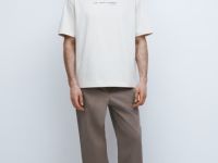 Футболка из джерси с текстовым принтом  , Белый