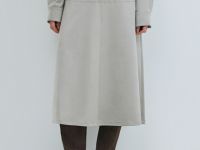 Юбка миди из искусственной замши, Серый