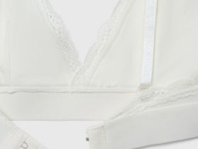Топ с кружевом для девочек, Белый