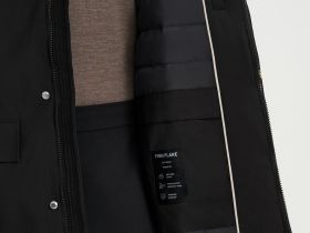 Пуховое полупальто прямого силуэта