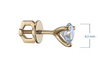 Пусеты из желтого золота э0312пс05112600