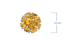 Пусеты из серебра с цитринами э0620пс01260377