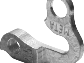 Держатель заднего переключателя "петух" Meta №245 фрезерованный (серебристый)