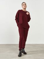 Брюки из верблюжьего пуха 10056 бордовые