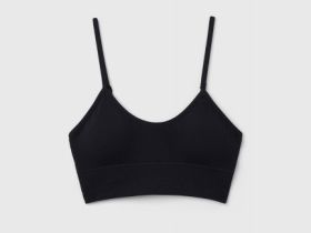 Базовый топ с вкладышами, Черный