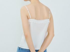 Топ с кружевом, Белый