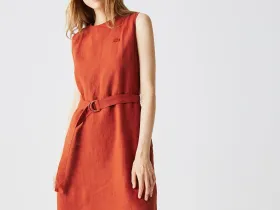 Женское платье Lacoste без рукавов с круглым вырезом