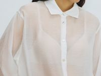 Блузка из лиоцелла, Белый