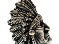 Бусина для темляка Индеец, мельхиор