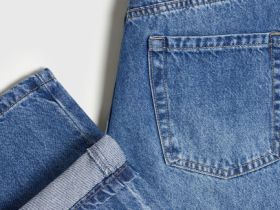 Укороченные прямые джинсы Straight, Синий