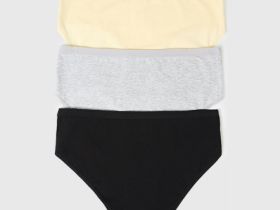 Классические трусы со средней посадкой, 3 шт., Желтый
