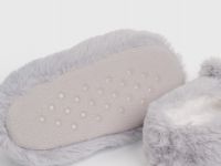 Тапочки с искусственным мехом для девочек, Серый