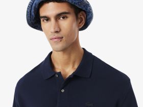 Мужская рубашка-поло Lacoste свободного кроя из плотного хлопка