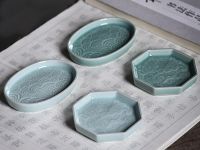 Блюдечко для туши "Морская волна" цвет: зеленый