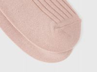 Короткие носки в рубчик, Розовый