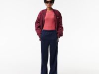 Женская Футболка Lacoste Slim Fit из хлопка в рубчик