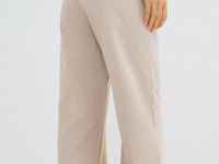 Прямые брюки из трикотажа, Бежевый