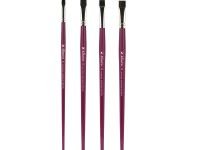 Кисть синтетика №12 овальная Альбатрос "Имитация щетины"