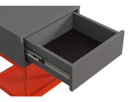 Тумба прикроватная Изи 40x56 Графитовый/Оранжевый
