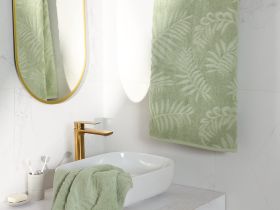 Полотенце махровое Tropico, зеленое