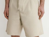 Шорты из хлопка, Бежевый