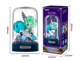 JK2672 Конструктор Голубые цветы в колбе