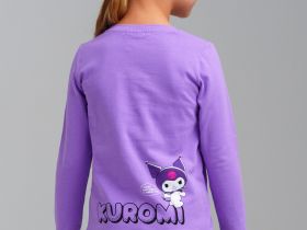 Фуфайка трикотажная для девочек (футболка с длинными рукавами)