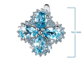 Серьги из белого золота с топазами э4771сг09210412