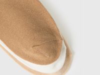 Короткие носки с пушистой вышивкой для девочек, 3 пары, Бежевый