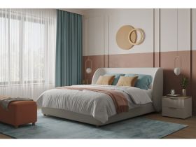 Кровать Юна 180 Букле Бежевый