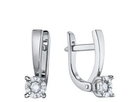Серьги из белого золота с бриллиантами э4701сг07176900