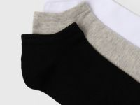 Базовые короткие носки, 3 пары, Серый