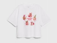 Футболка пижамная с принтом для девочек, Белый