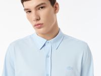 Рубашка унисекс Lacoste Unisex в полоску с вышивкой под крокодила