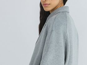 Лёгкое пальто с шерстью, Серый
