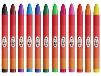 Набор мелки восковые Гамма "Мультики" 12 цв., круглые, картон. упаковка, европодвес