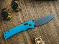 Полуавтоматический складной нож Flash Mk3 Civic Cyan, сталь D2, рукоять синий GRN