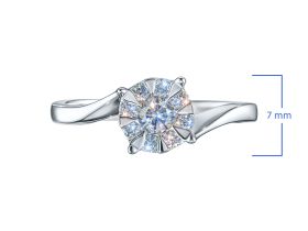 Кольцо из белого золота э4712кц04210651