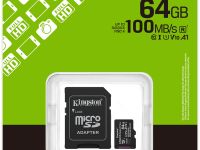 Карта памяти Kingston Canvas Select Plus microSDXC UHS-I 64GB с адаптером SDCS3/64GB