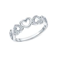 Серебряное кольцо с фианитами