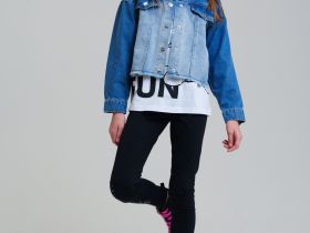 Куртка текстильная джинсовая для девочек