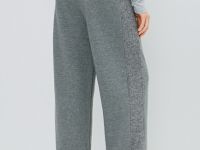 Широкие брюки с лампасами, Серый