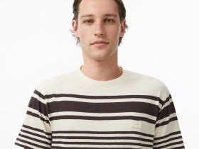 Мужская хлопковая футболка Lacoste из смеси льна